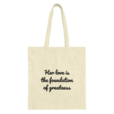 Love Foundation Tote Bag, Motivational Quote Bag, Inspirational Tote, Gift for Her, Everyday Bag, Book Bag, Teacher Gift - Tawshia